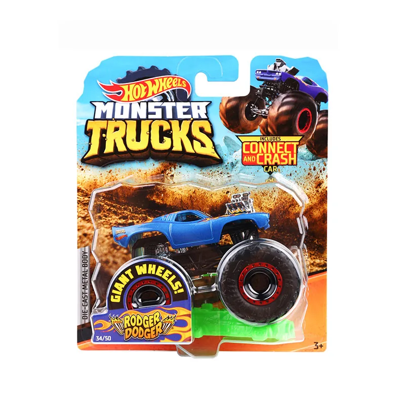 RODGER DODGER Hot Wheels Металлический Игрушечный Автомобиль Monster Trucks ассортимент для больших шин автомобилей Разрушитель FYJ44 Hotwheels Lover коллекция для мальчиков - Цвет: RODGER DODGER