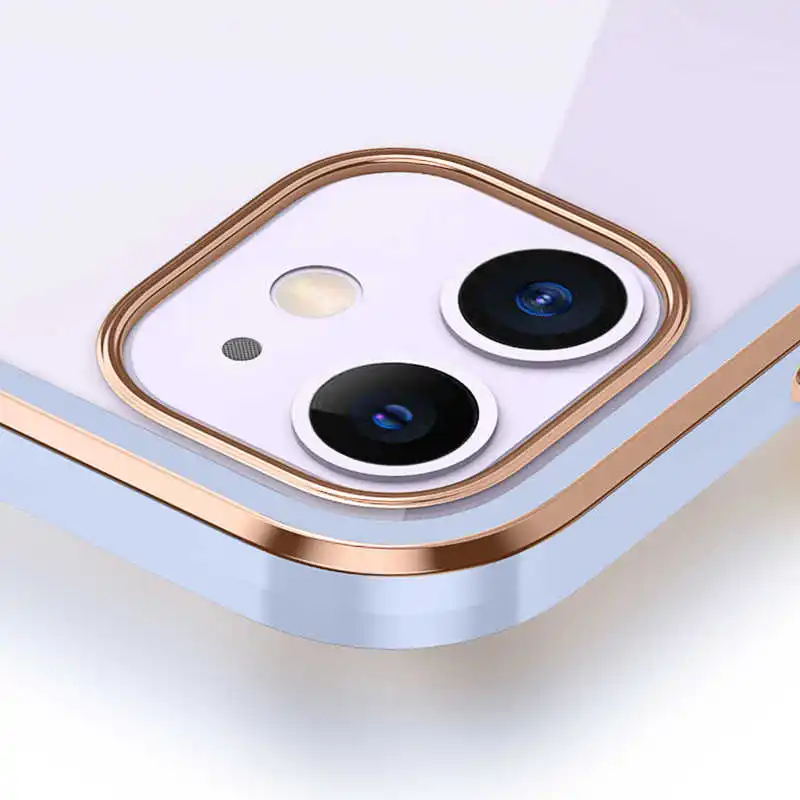 

Gtwin New Square Plating Frame Case For Iphone 11 Pro Xs Max Xr X 7 8 Plus Se 2020 The feeling of Iphone 12 Transparent Back