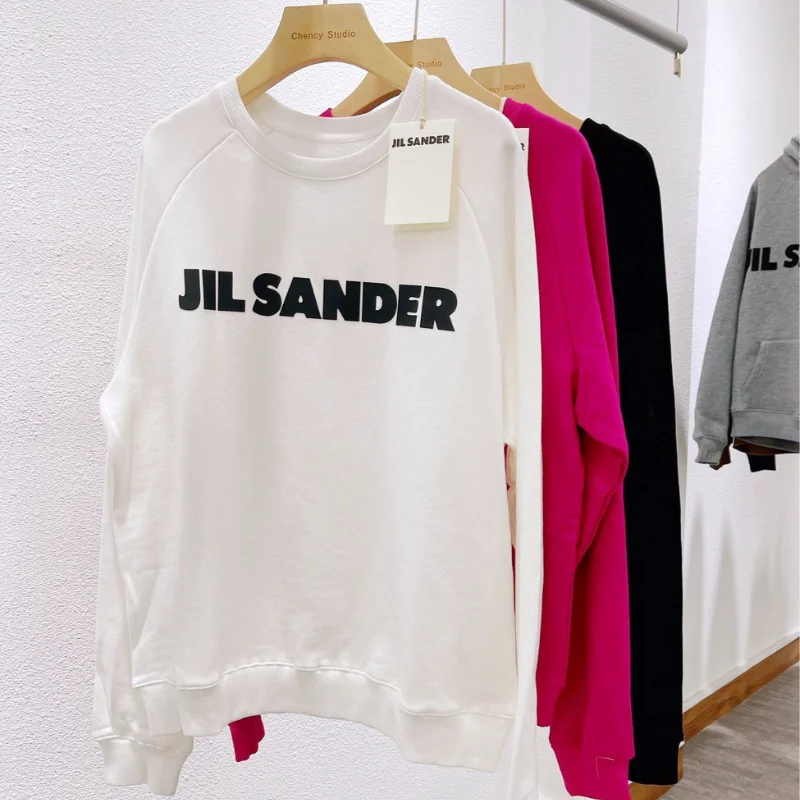 

2021 Autumn Design JIL SANDER Round Neck Sweatshirt Men Women Casual Fashion Pullover Streetwear Cotton Sports Sweatshirts