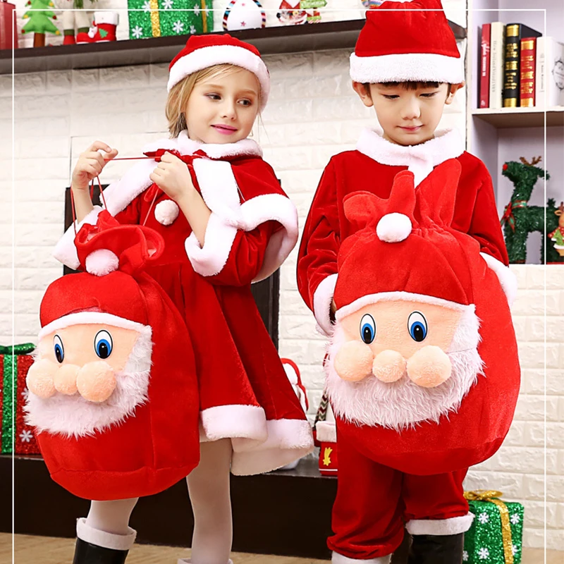 Детская Рождественская одежда Женская Стандартная костюм Санты подарочная