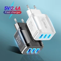 5v 2 4a usb charger quick charge for iphone samsung xiaomi oneplus universal wall euus plug mobile phone charger fast charger