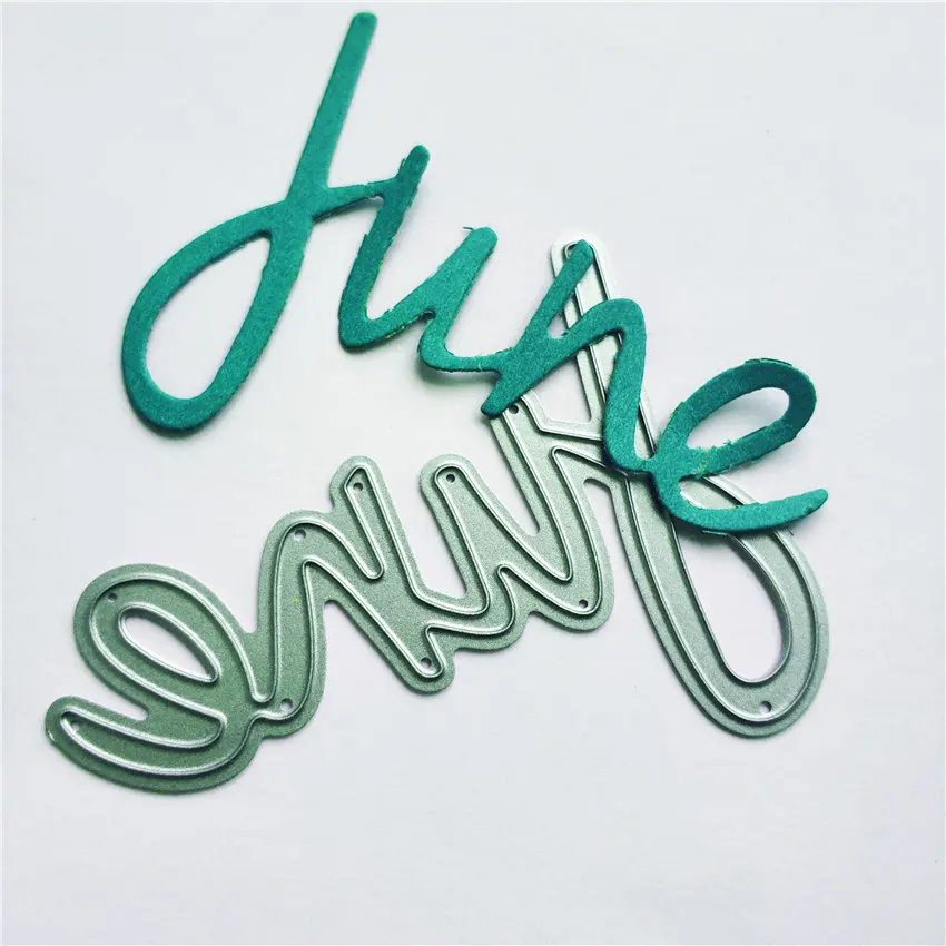 Текст июня ремесло металла трафарет прессформы резки украшения скрапбукинга