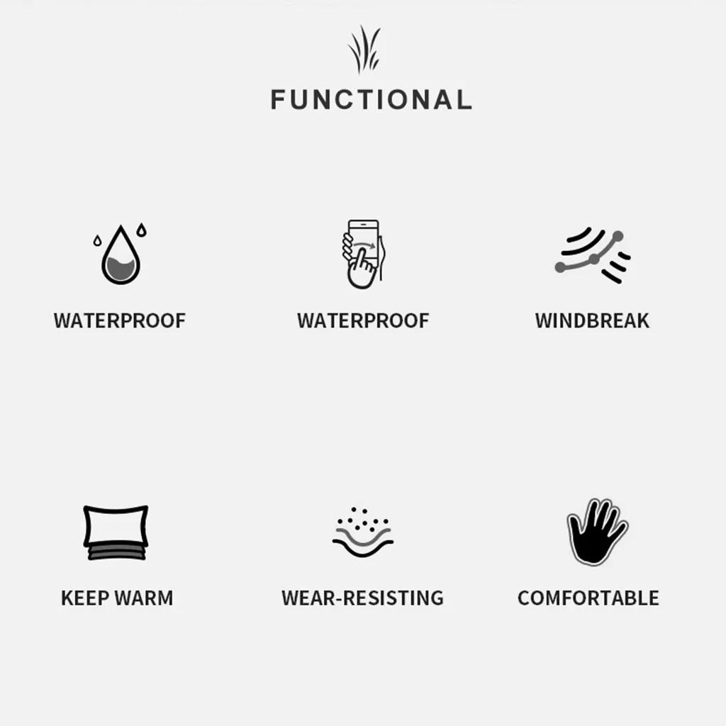 

Mens Winter Therm With Anti-Slip Elastic Cuff Thermal Soft Gloves Man Waterproof Sports Gloves Driving Cycling Warm Gloves Z0331