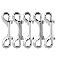 316 stainless steel 115mm double end bolt snap hook marine grade double ended snaps diving clips key ring pet chains