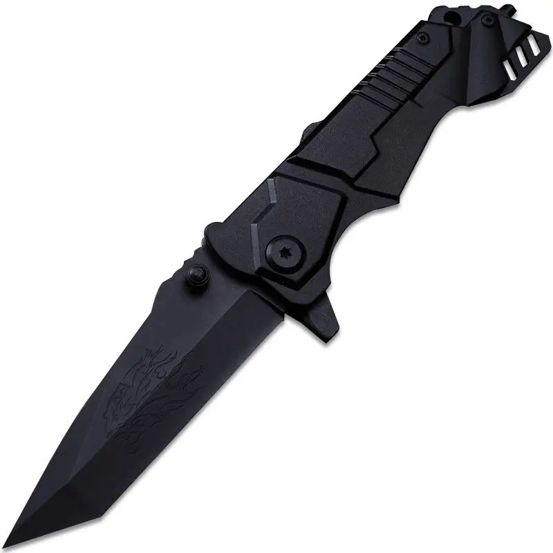 

Outdoor Folding Knife Self-defense Camping Mini Survival Tool Jungle Escape Mountaineering Rescue EDC Tool Send Blade Sheath