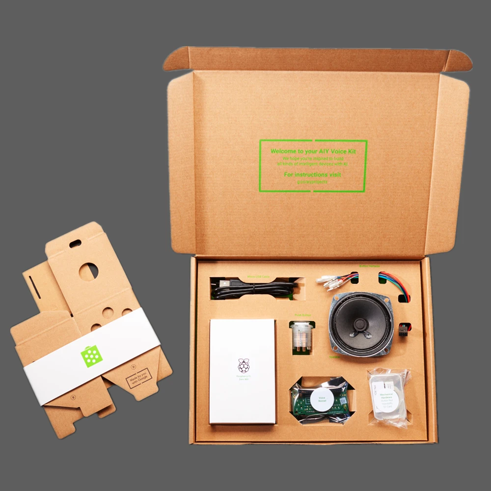Голосовой комплект Google Aiy 2 0 do-it-yourself интеллектуальный динамик проект включает