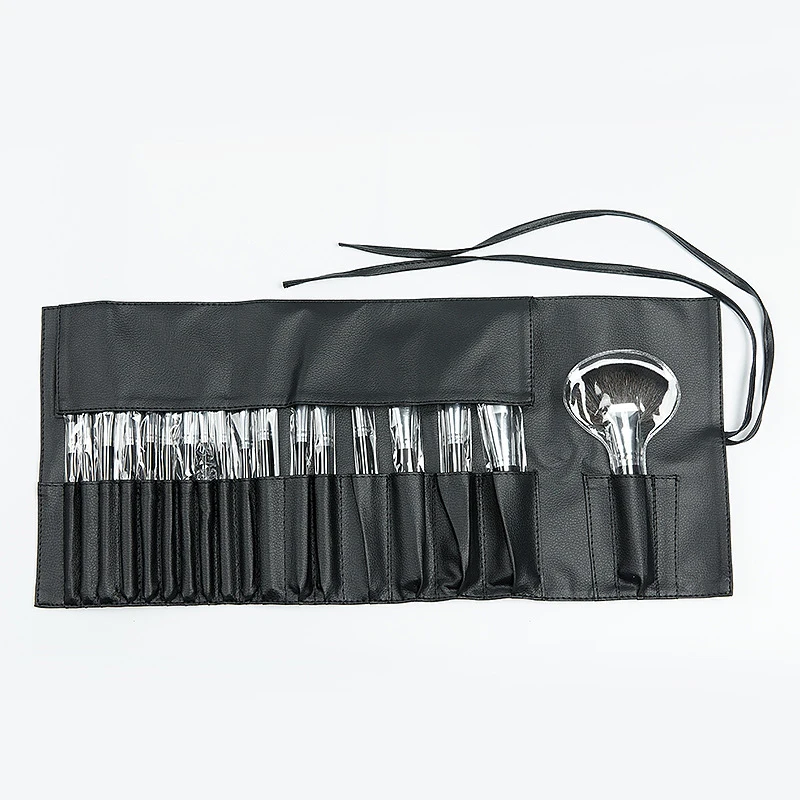 18pcs Natural Goat Animal Hair Makeup Brushes Set Black Professional Eye Face Foundation Powder Blending Eyeshadow Brush Blush | Красота и