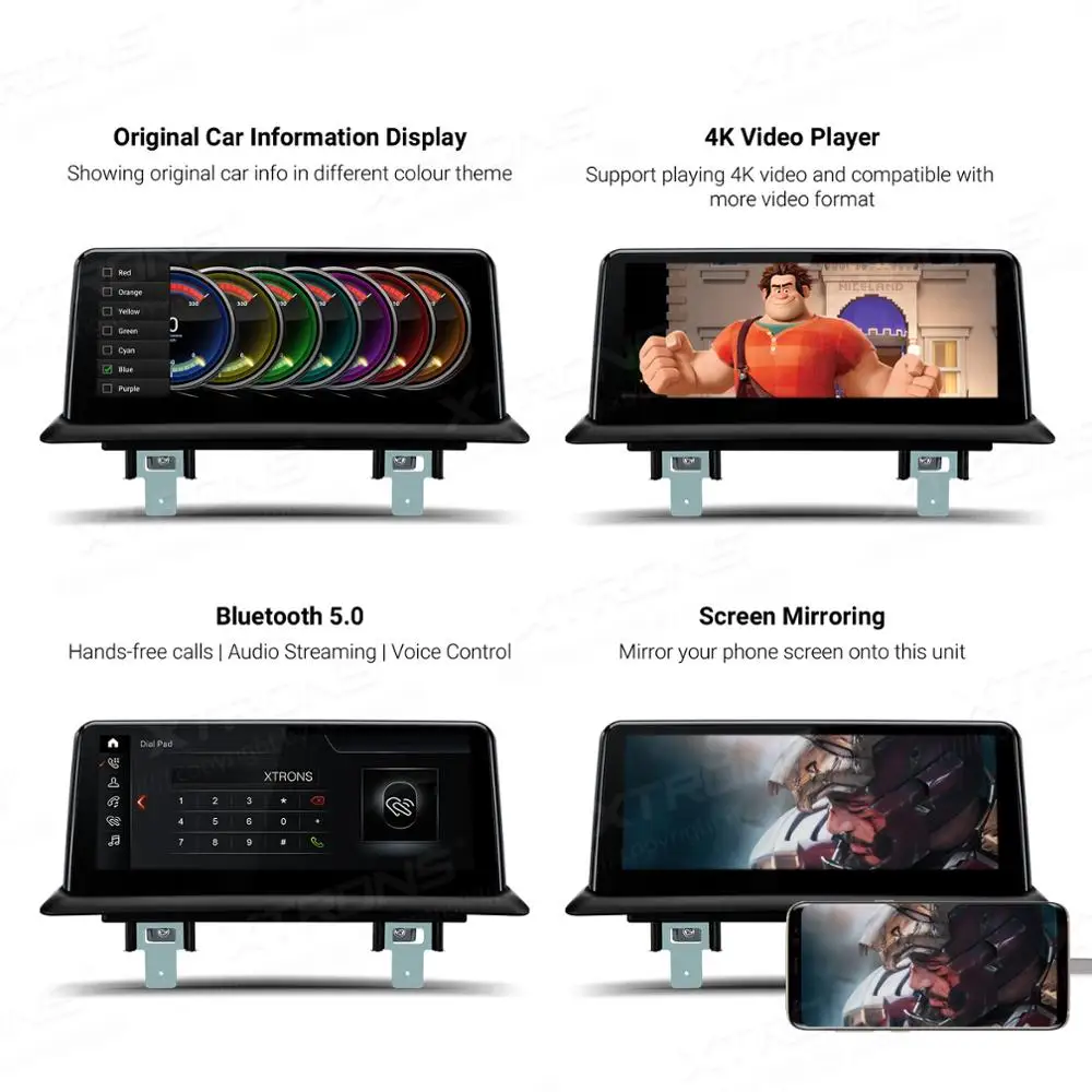 XTRONS 10 25 ''IPS Qualcomm Android 0 автомобильное радио CD плеер GPS Bluetooth 5 для BMW 1 серии E81 E82 E87