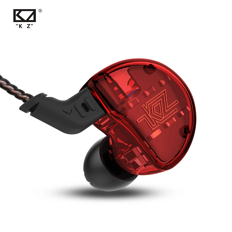 Плотным верхним ворсом KZ ZS10 4BA с один динамический Гибридный в ухо наушники HIFI DJ