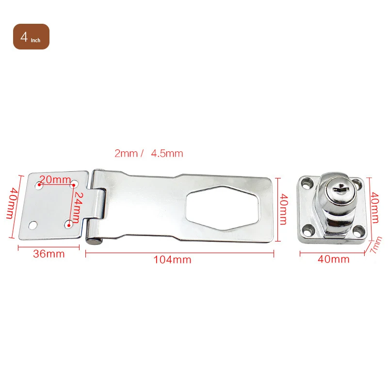 Замки из нержавеющей стали замки для лодок и ключи Запираемая защелка с шкафом