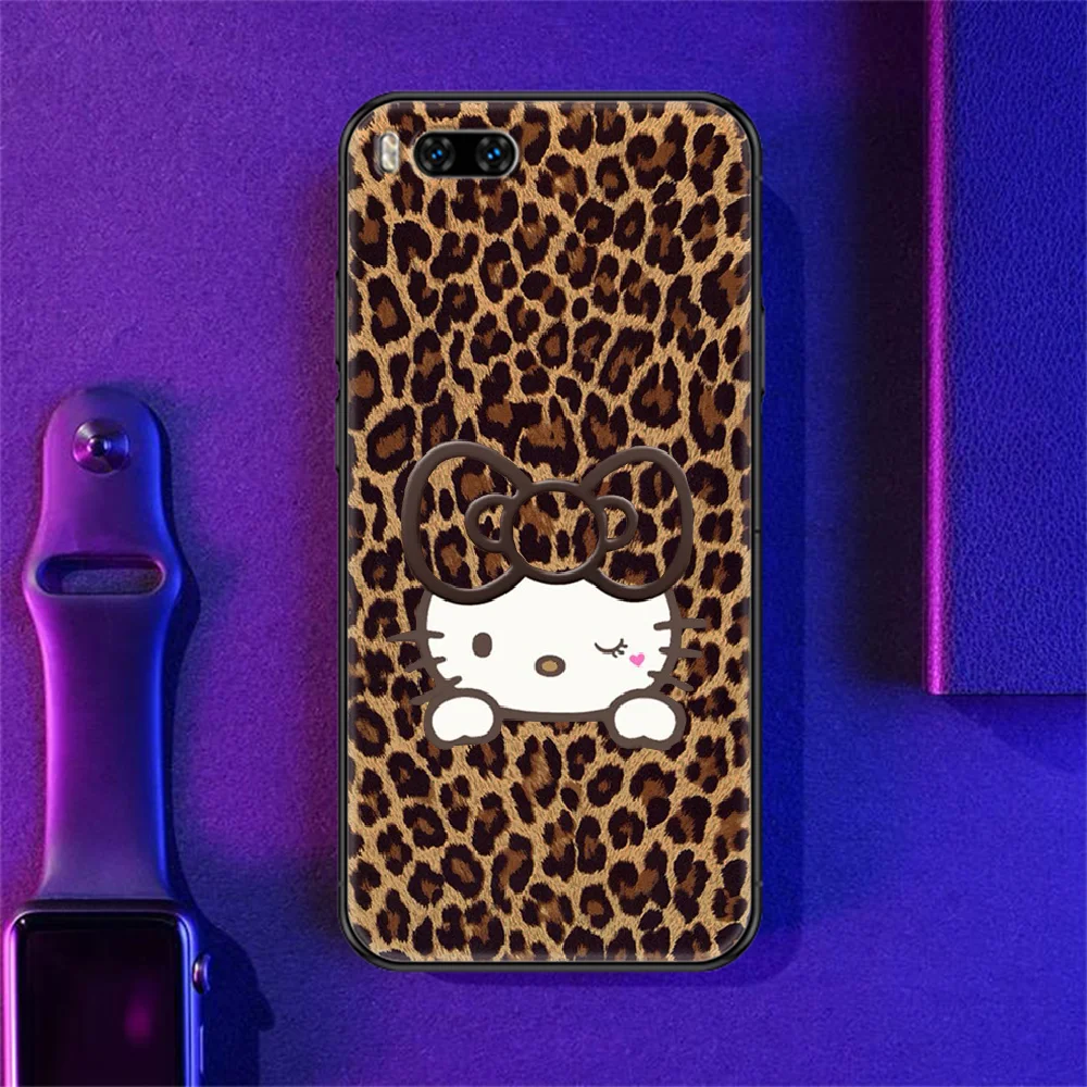 

Lovely Kitties Leopard Hellos Phone case For Xiaomi Mi Max Note 3 A2 A3 8 9 9T 10 Lite Pro Ultra black luxury funda trend prime