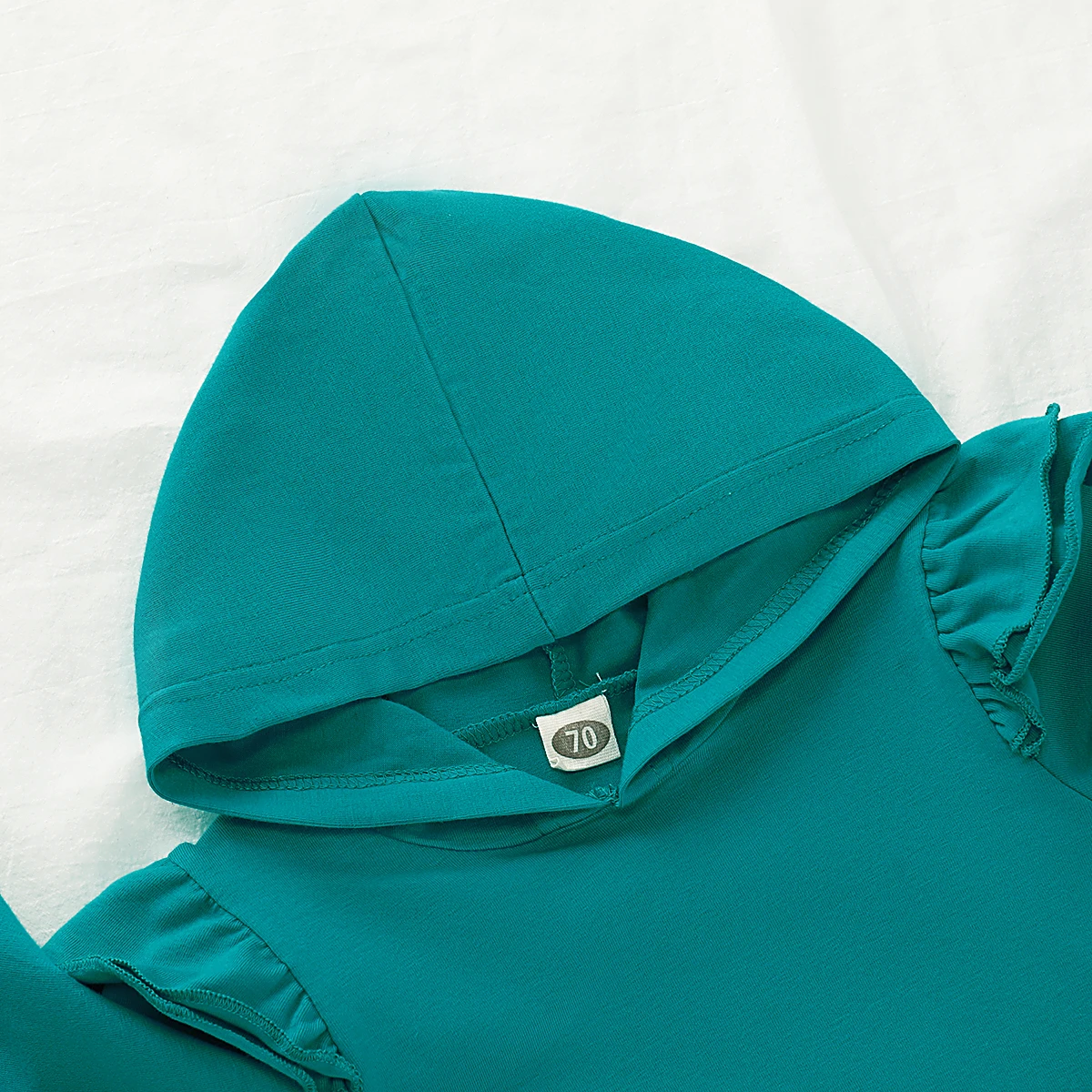 Осень 2019 однотонный хлопковый Повседневный Топ с длинным рукавом для маленьких