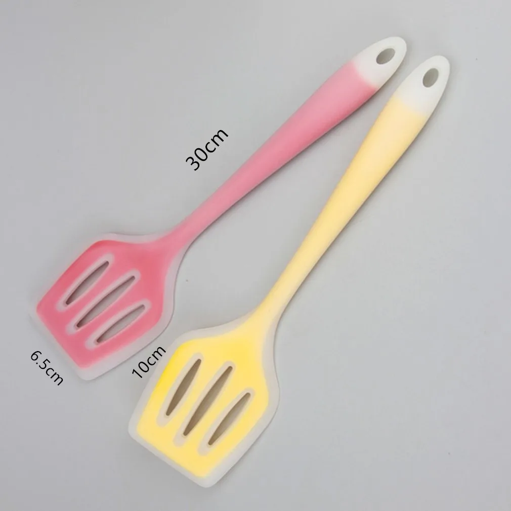 Антипригарная силиконовая шлицевая кастрюля кухонная лопатка шпатель жареная
