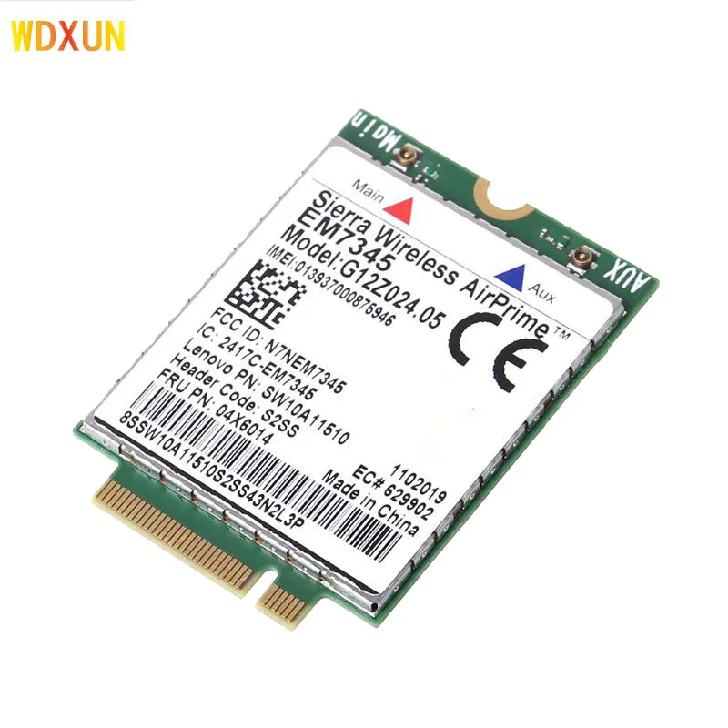 Карбоновая карта Lenovo thinkpad T440 T540P W540 X240 X250 X1 gobi5000 EM7345 NGFF M.2 WWAN 04X6014 LTE/hспа + 42-мб/с 4G |