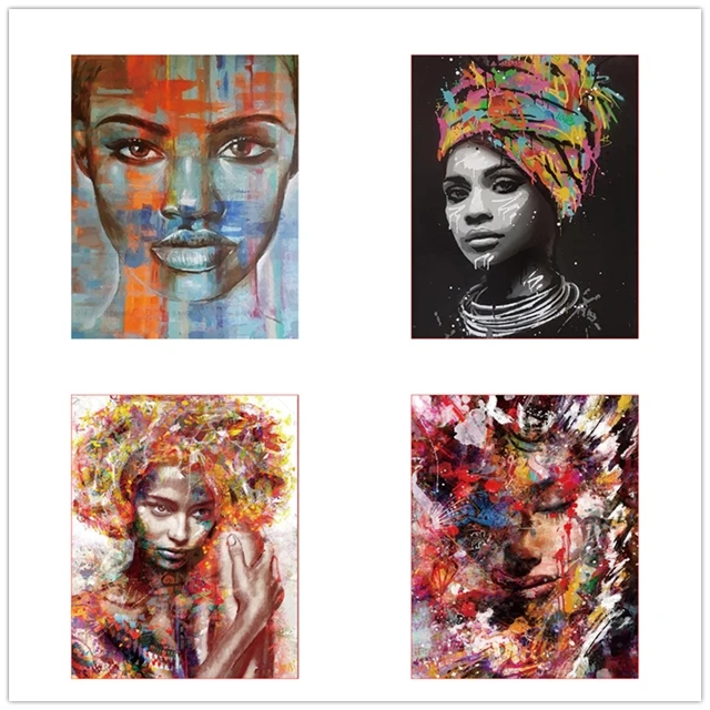 Новинка DIY афроамериканцы девушка масляная Акриловая картина по номеру на холсте