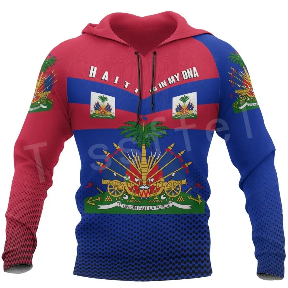

Tessffel Country Emblem Flag Caribbean Sea Haiti Island Retro Pullover Men/Women Tracksuit Jacket 3Dprint Streetwear Hoodies A42