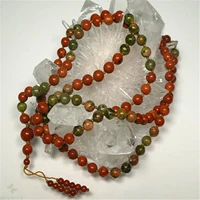 6mm natural red jasper gemstone 108 beads mala necklace pray chakra reiki healing cuff spirituality buddhism wrist handmade