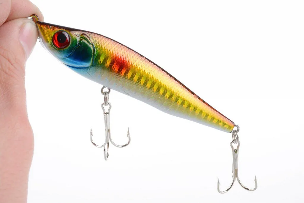 1Piece 95mm 21g Fishing Bait Sinking Bionic Squid Pencil Lure For Isca Artificial With 2 Hooks Pesca Tackle | Спорт и развлечения