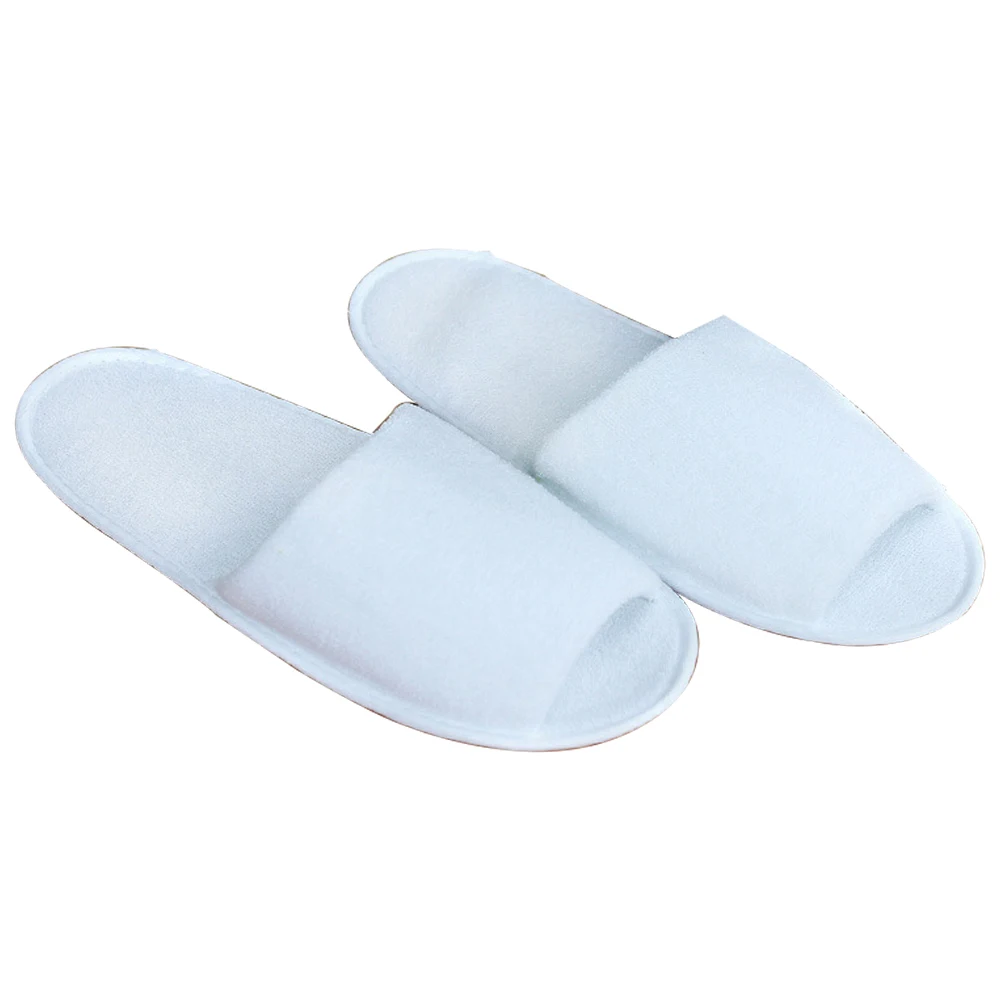 Men Women Indoor Portable House Foldable Soft Hotel Solid With Storage Bag Breathable Spa Travel Guest Slippers Non Disposable | Обувь