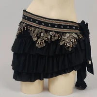 tribal style belly dance hip scarf with coins fashion belly dance costume accessories
