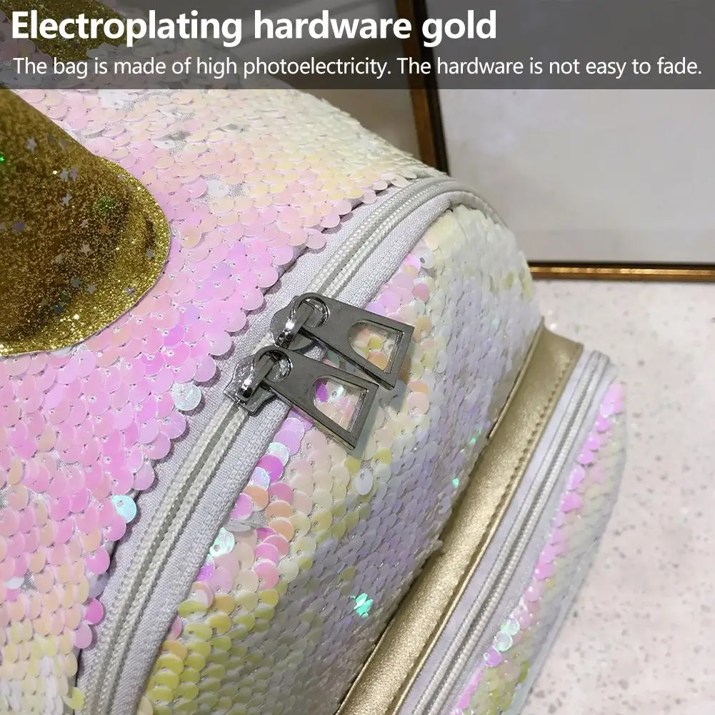 Студенческий рюкзак с блестками Сумка единорогом женские рюкзаки для девочек