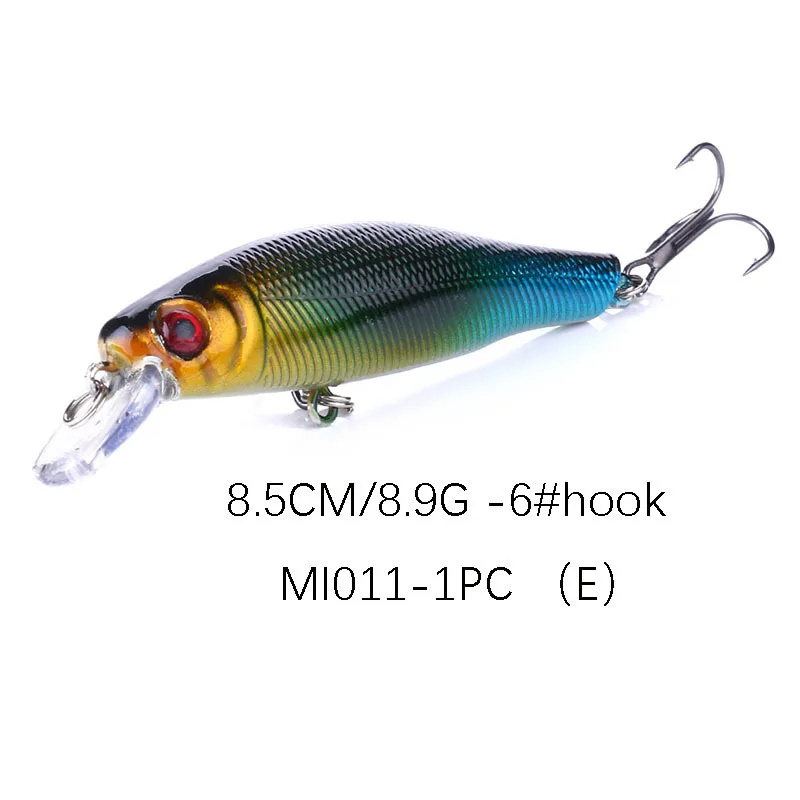 MI-011 рыболовные снасти Mino приманка Luya 8 5 см 9 г 6 # пластиковая ложная 3d рыбий глаз