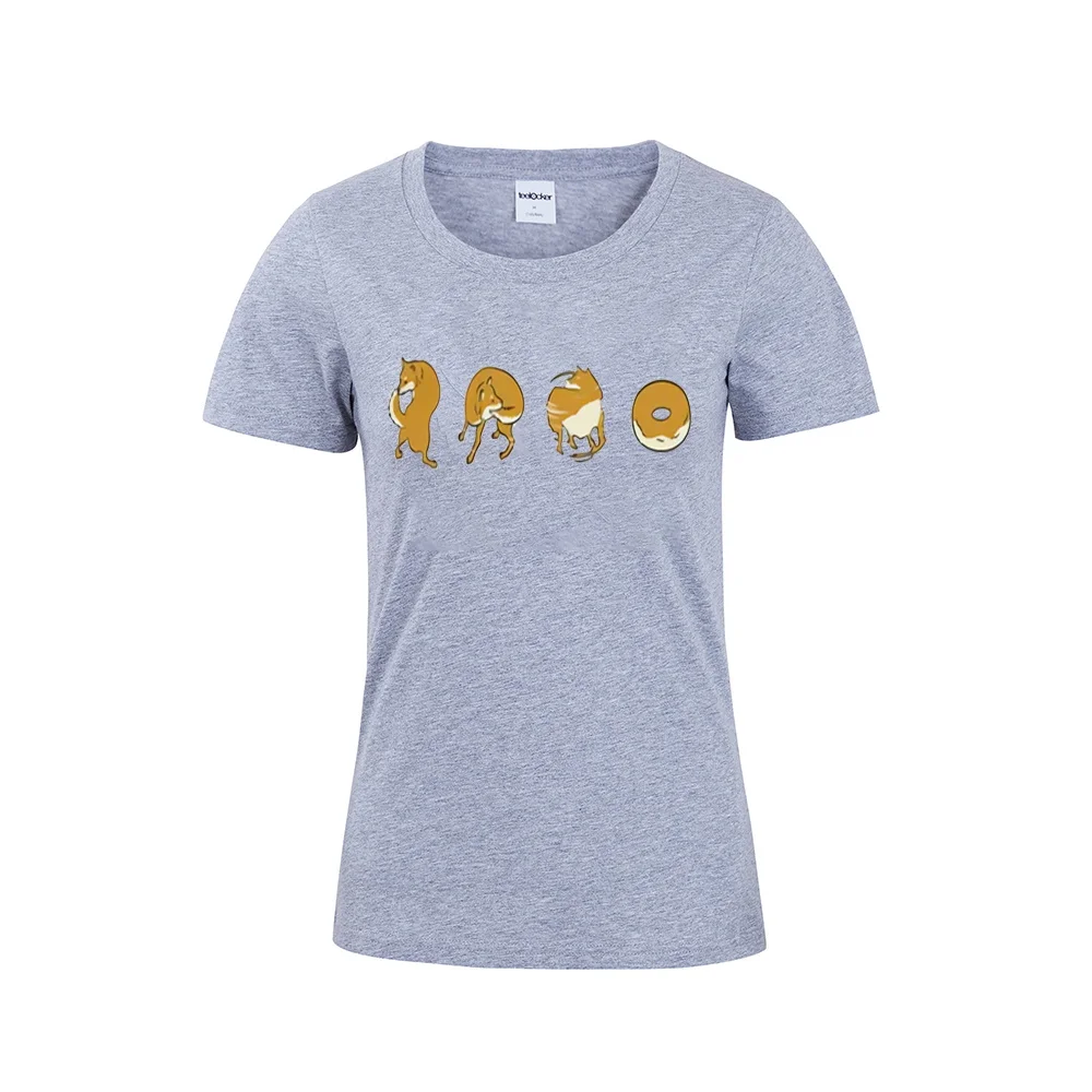 Шиба ину пончик футболка Lover собака Сиба-ину любовник женское платье хлопок топ