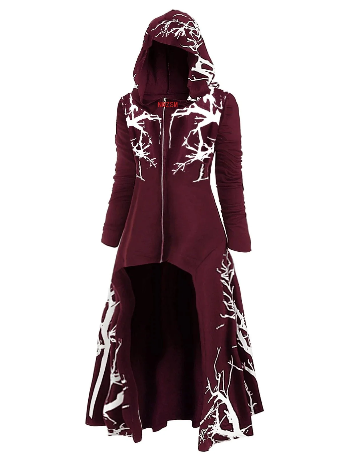 

Mens Medieval Steampunk Hooded Jacket Cape Victorian Renaissance Halloween Perform Long Gothic Vintage Cape Role Play Costume