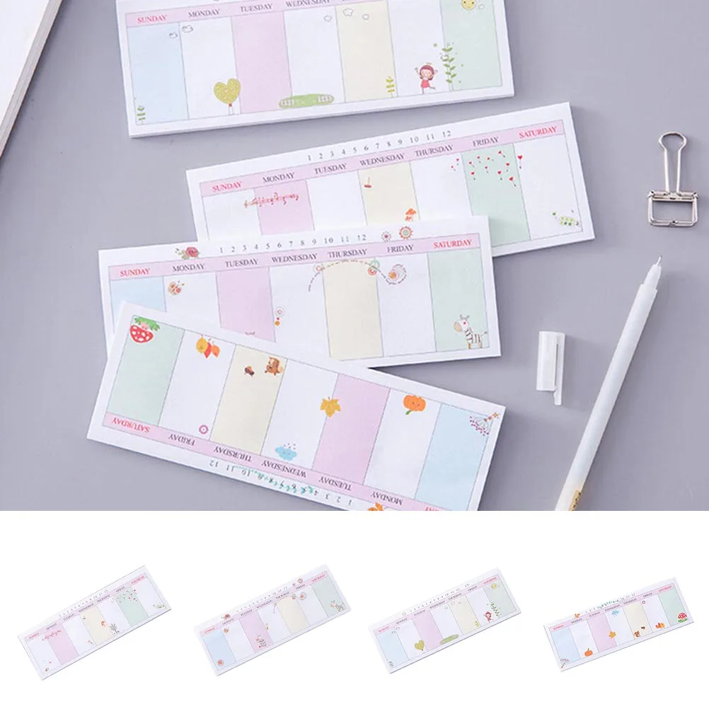 

40 Sheets Weekly/Daily Planner Sticker Sticky Notes Memo Pad Schedule Check List School Stationery gift 16.5*6.5cm