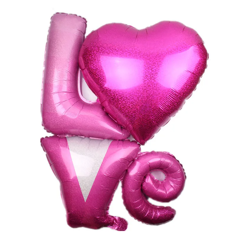 Love Letter Diamond Ring Foil Balloons Lips Balloon Wedding Anniversary Valentine's Day Party Decorations Supplie Helium Globos | Дом и