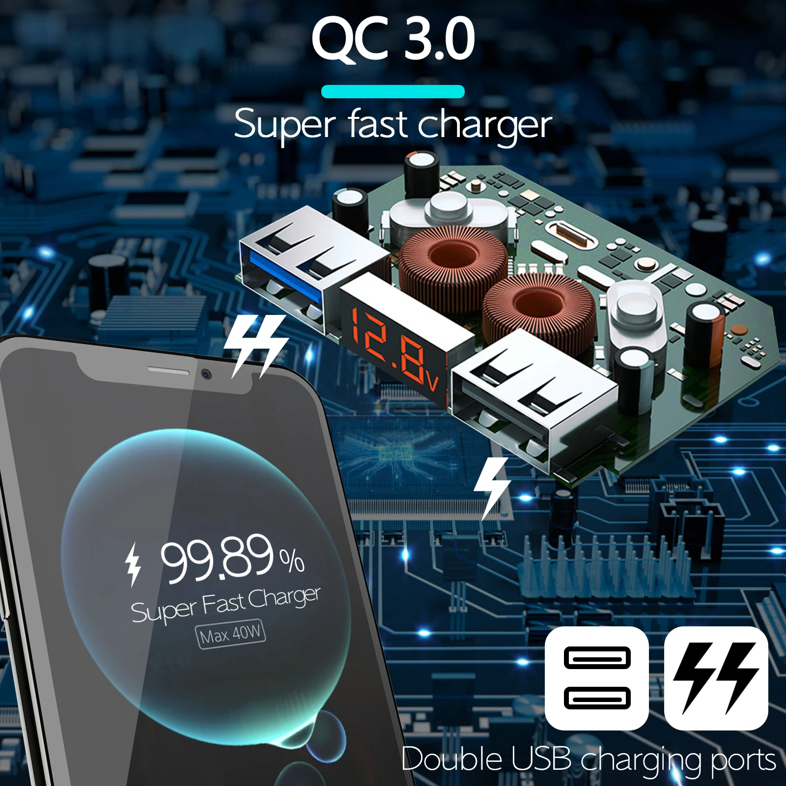 12 В светодиодный телефон розетка удлинитель шнур питания адаптер USB зарядное