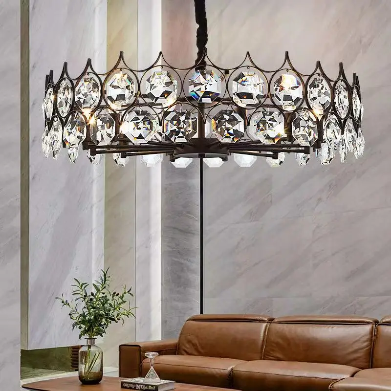 Goedkoop Post-Moderne Woonkamer Kristallen Kroonluchter Licht Luxe Slaapkamer Lamp High-End Luxe Sfeer Nieuwe Lampen En Lantaarns In 2021