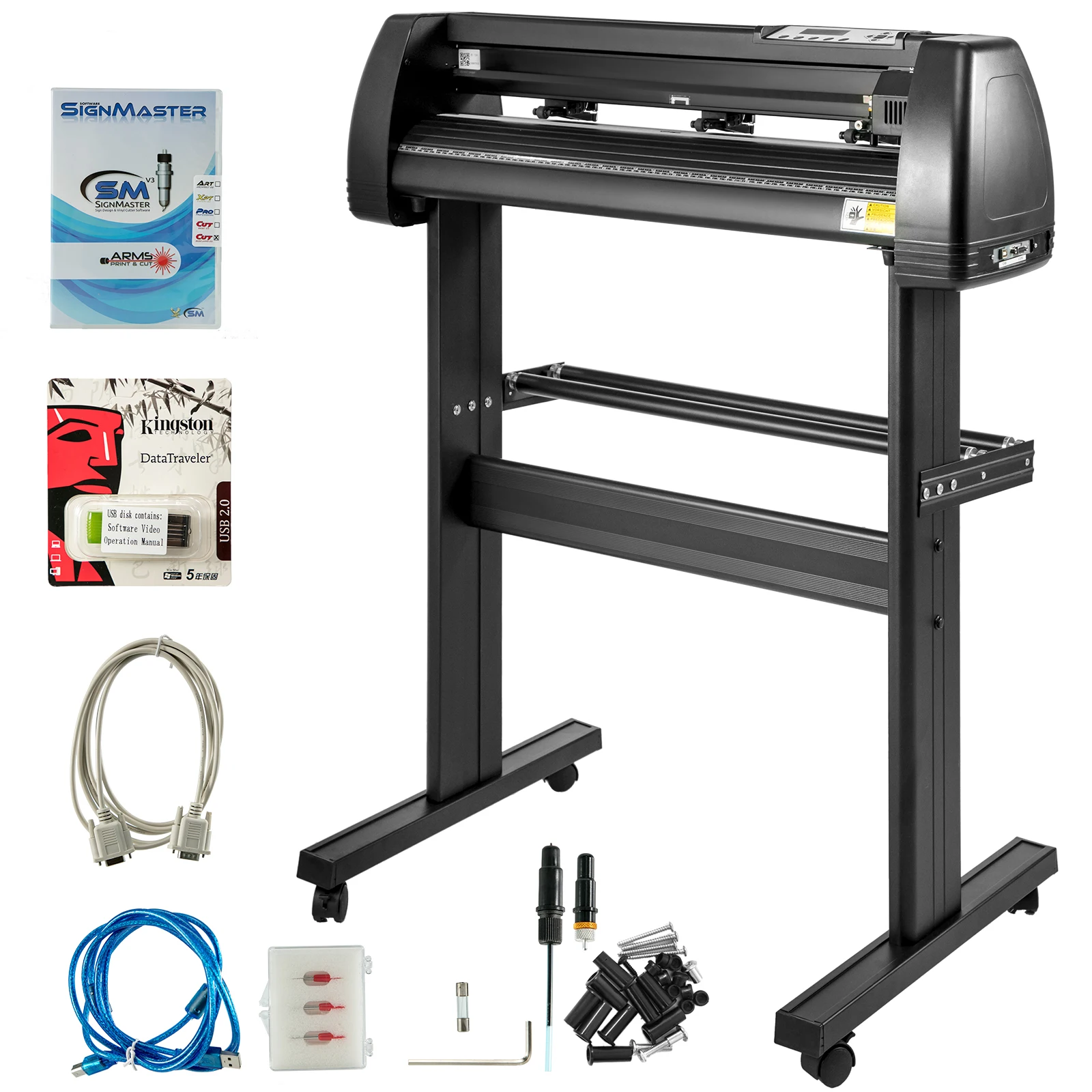 

VEVOR Vinyl Cutter Plotter Cutting 28" 720mm Sign Maker Making Kit Usb Port Craft Cut Signmaster Backlight Sticker Print