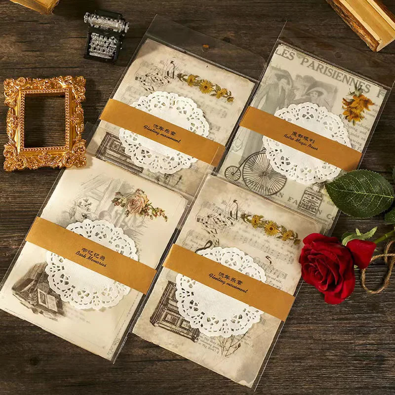 

24 шт./компл. Ретро творческая ручная учетная запись пейзаж фоновая бумага «сделай сам» журнал Скрапбукинг Подарочный пакет декоративный материал