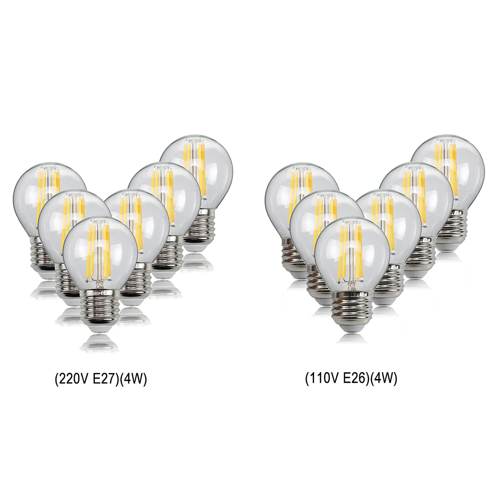 

6Pcs LED Filament Light Retro Edison Bulb Lamp 110V/220V 4W Vintage Glass Screw Light Bulb Home Restaurant Atmosphere Lamp