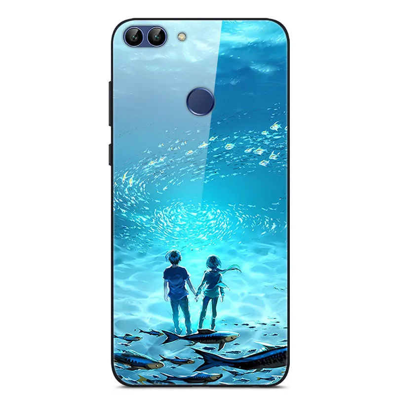 53 Для huawei P Smart Enjoy 7S чехол из закаленного стекла с изображением планеты космос, стеклянный чехол-накладка для huawei P Smart Coque Shell PSmart - Цвет: 53