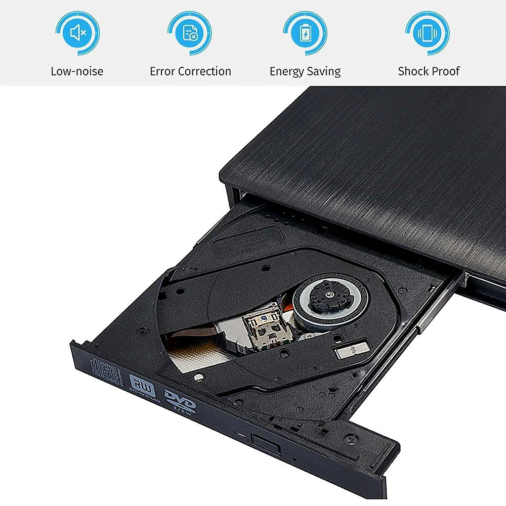 USB 3 0 Тип C Dual Порты и разъёмы ультра тонкий внешний оптический привод CD/DVD плеер в