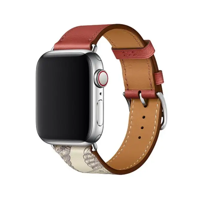 Кожаный браслет для наручных часов iwatch 3/2/1 ремешок для наручных часов Apple Watch, версии 5 4 один тур кожи 38 мм 40 мм 42 44 мм