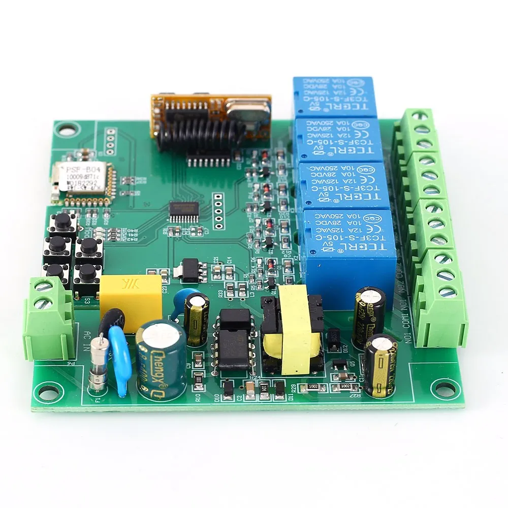 4CH Wireless WIFI Intelligent Control Switch AC 110V 220V 433MHz Remote Controller | Строительство и ремонт