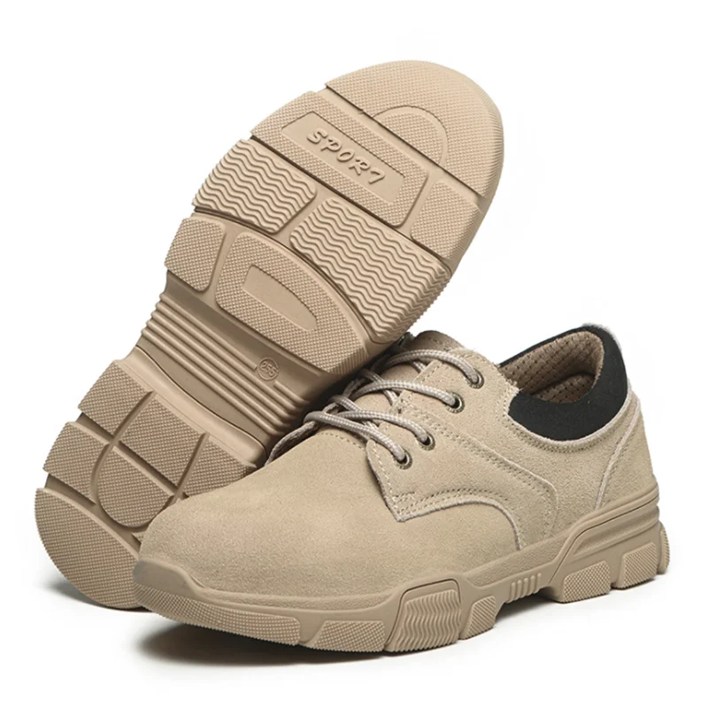 

SLUICING Fashionable and comfortable suede leather safety shoes Anti-smashing and anti-puncture safety shoes Anti-static shoes
