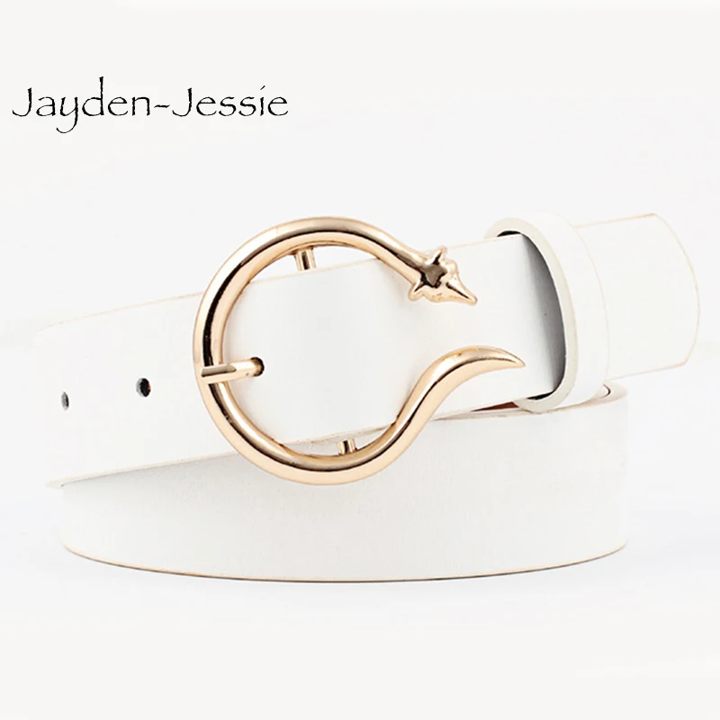 Модный женский ремень с милым лисьим кольцом и металлической пряжкой