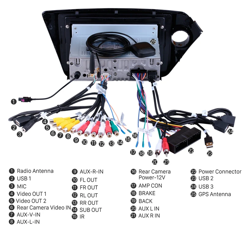 Seicane Автомобильный GPS мультимедийный плеер для KIA K2 RIO 2012 2013 2014 2015 радио 9 &quotAndroid9.0