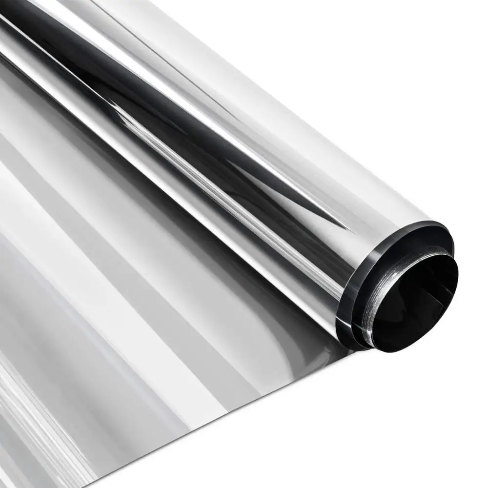 Односторонняя оттенка 200 см серебристая зеркальная Светоотражающая оконная