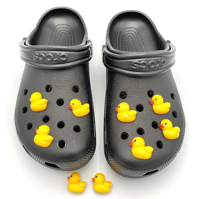 50PCS Original Little Yellow Duck Resin Shoe Charms Decoration For Child Croc Clogs DIY Girls Slippers Ornaments Accessories