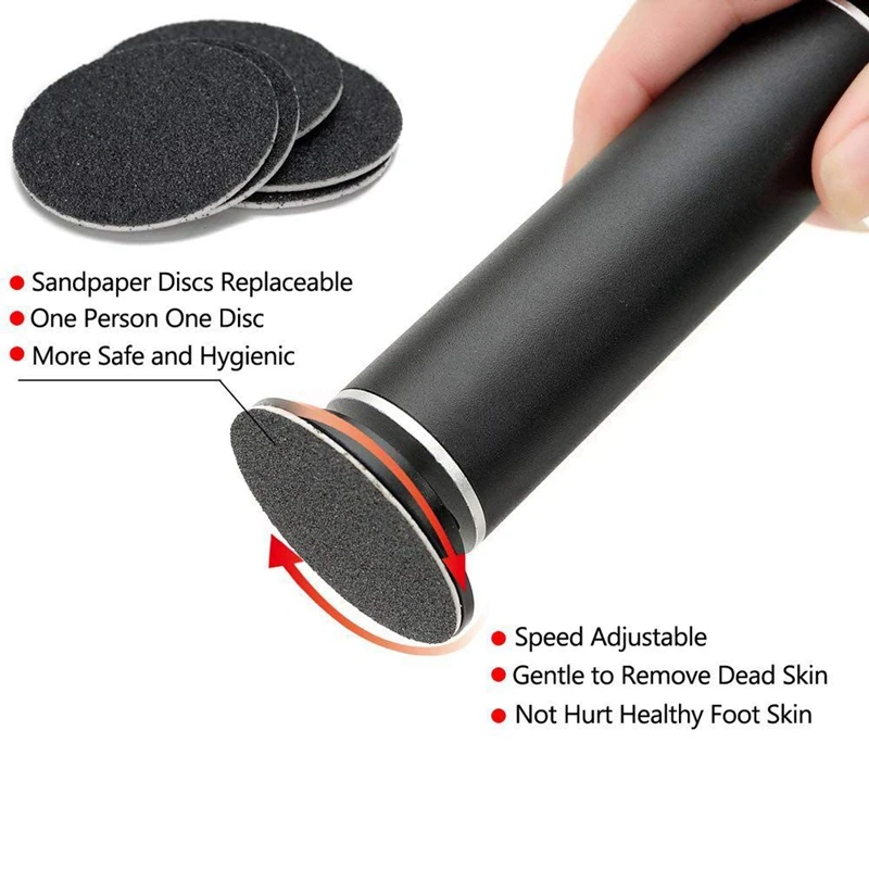 

2 Set Replacement Sandpaper Discs Pads for Electric Foot File Callus Remover Pedicure Tool Speed Adjustable