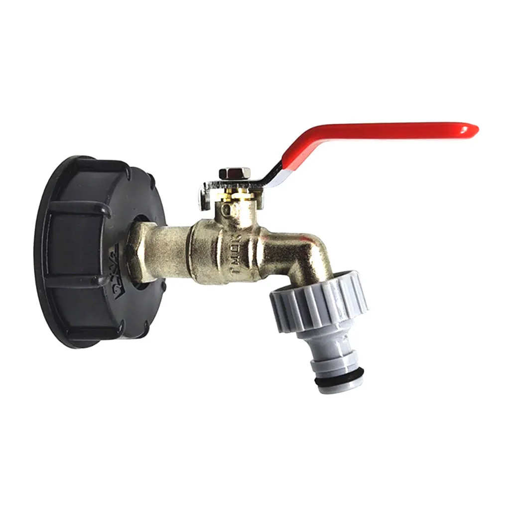 

2 Pieces IBC Ball Spout Water Tap Rain Container Water Reservoir Dispenser Single Lever Brass Faucet, 1/2 Inch, Plastic Spout