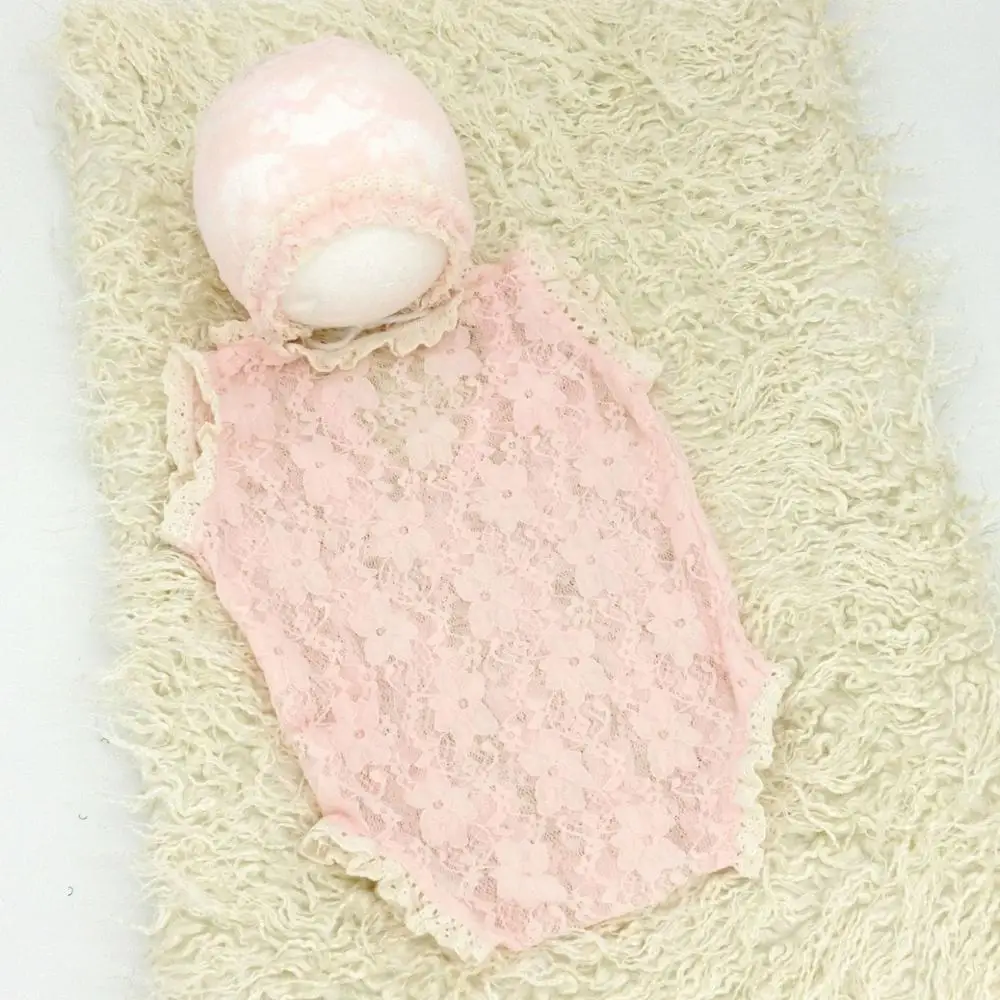 Детский реквизит для фотосъемки новорожденный Кружевной Костюм с капюшоном