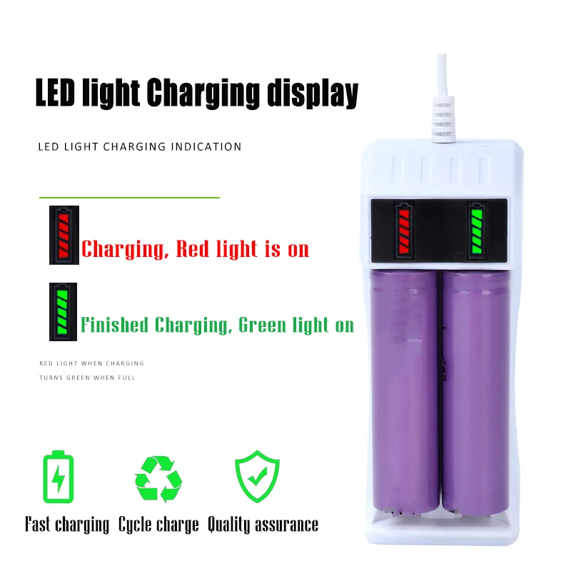 18650 Charger Li-ion battery USB Independent Charging Portable Electronic Cigarette 14500 Battery | Электроника