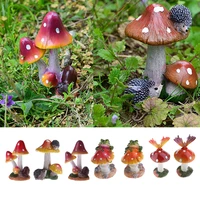 resin animal mushroom figurine terrarium fairy garden ornament decoration miniature home decor
