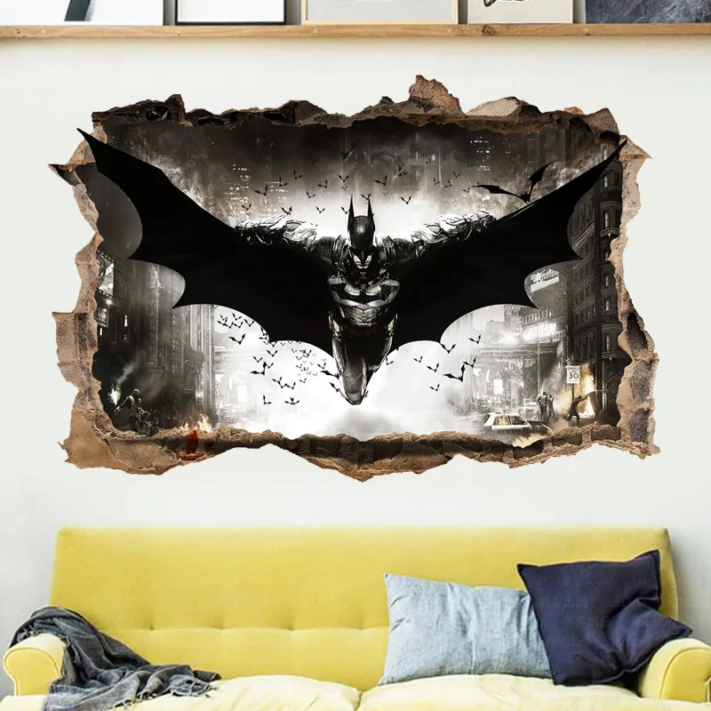 Настенные виниловые наклейки Бэтмен с именем и текстом для детской комнаты | Дом